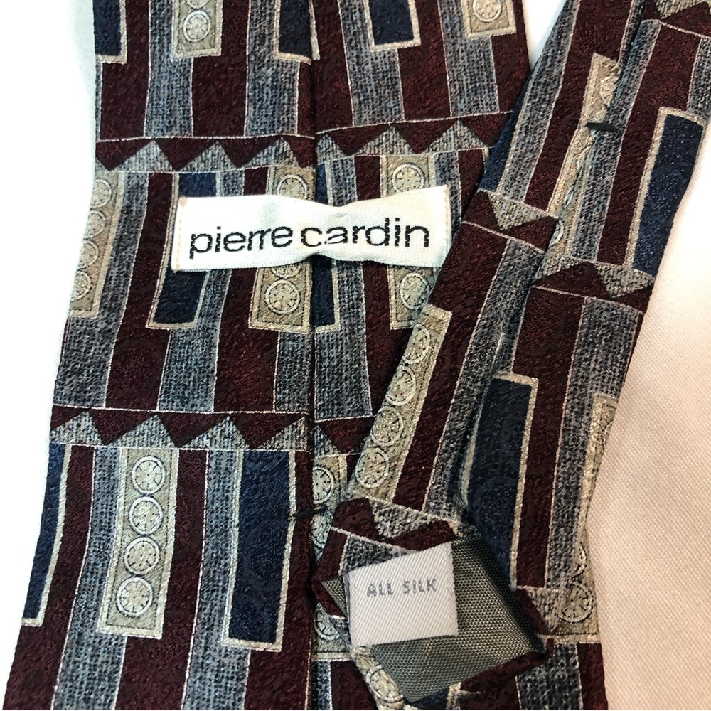 Vintage Pierre Cardin Lot of Two Men’s Ties Traditional Patterns Silk - Picture 2 of 5